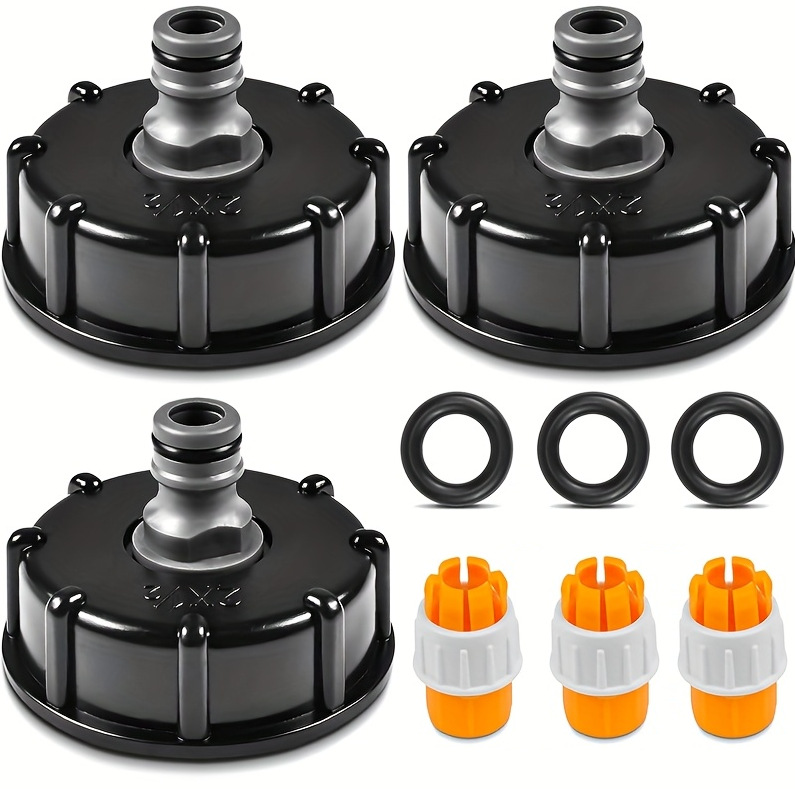 S60 * 6 conector de pezón de alambre grueso IBC Ton barril accesorios conector de pezón conector de manguera de jardín 1/2 pulgada 3/4 pulgada