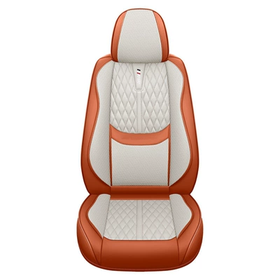 Four Seasons Pad — Fixed Lumbar Support Three-Dimensional Car Seat - vibrant-orange-solid-waist-single-seat-five-seats