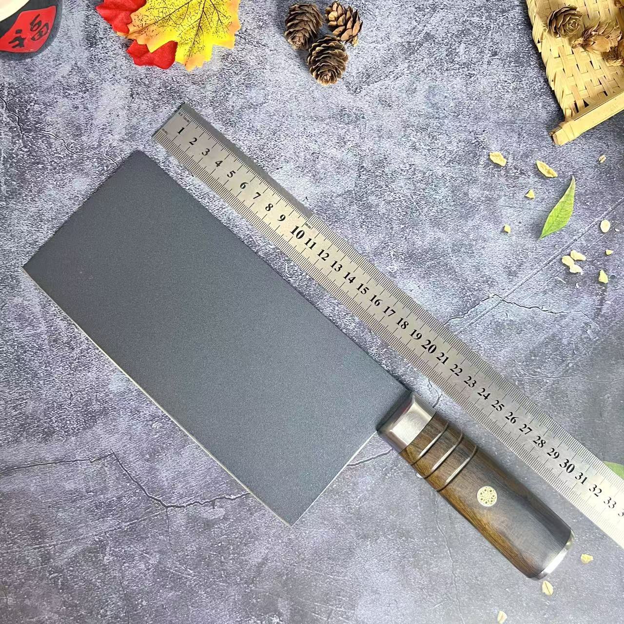 钨合金钢菜刀高硬度家用切菜刀厨师专用切片刀厨房锋利切肉鱼生刀