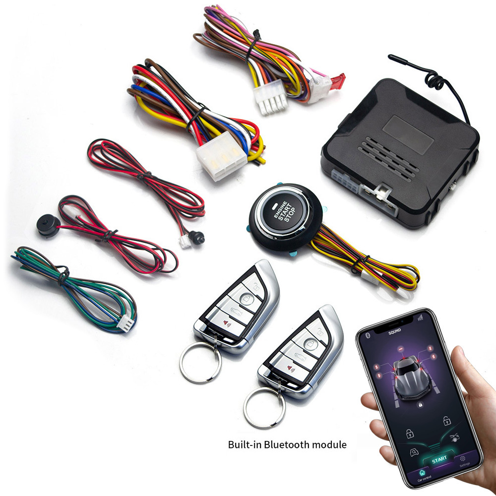 Cross-Border 12V Car Remote Control Keyless Entry Rke Mobile Phone Free Bluetooth Unlocking and Locking One-Touch Start