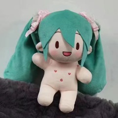 20CM初音フフ可爱い未来コットン人形クリエイティブ裸人形入れ替え可能スケルトン人形お诞生日プレゼント
