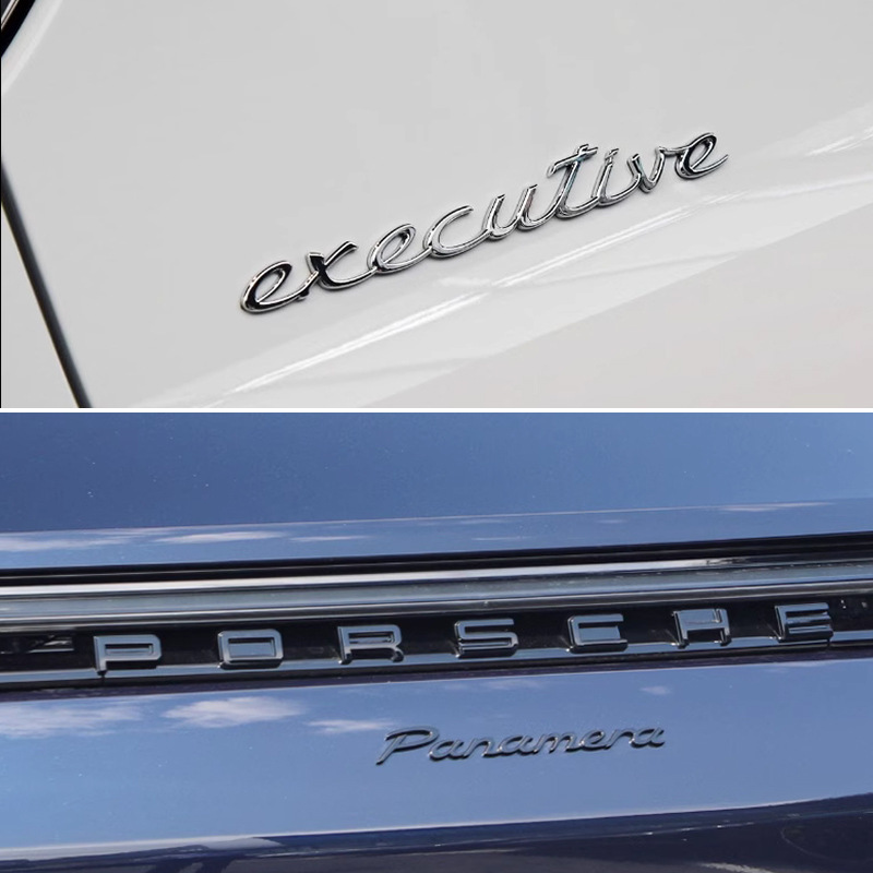 Applicable to Porsche panamera logo Paramela modified executive extended side logo rear trunk English letters