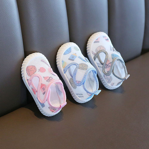 Summer 0-1-3 years old baby net shoes for boys and girls, soft bottom breathable walking shoes for toddlers, non-slip single shoes for babies, baby sandals