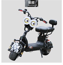 電動小哈雷摩托車寬輪鋰電池48V卡通大燈迷你電瓶車小型電動車