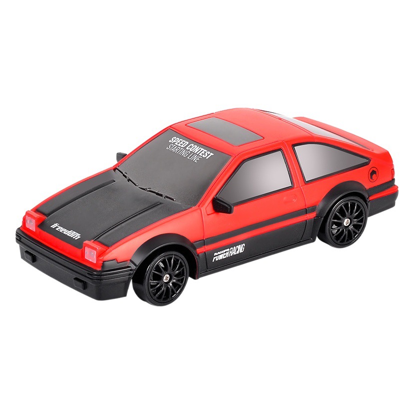 Venta caliente transfronteriza coche de control remoto a la deriva pequeño AE86 coche de carreras con tracción en las cuatro ruedas de alta velocidad coche de juguete para niños GTR