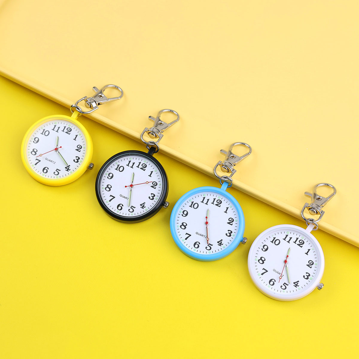 Clear Large Digital Luminous Nurse Watch Keychain Hanging Watch for Examination Students Entering the Civil Service Pocket Watch for the Elderly