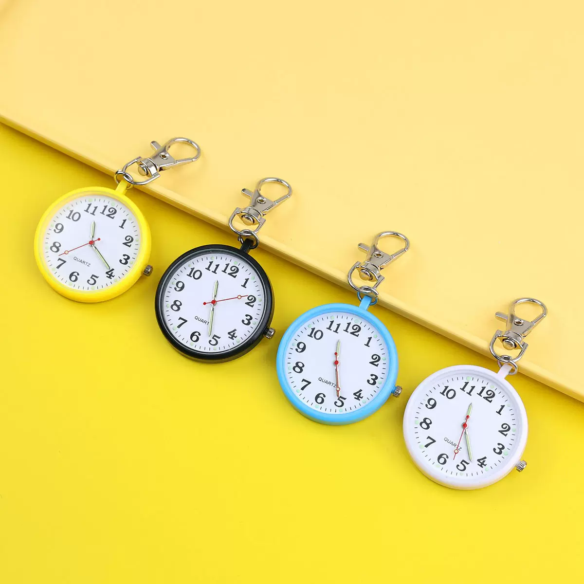 清晰大数字夜光护士表钥匙扣挂表考试用学生进场公务员怀表老人表