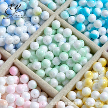 仿贝珠8mm马卡龙渐变琉璃珠玻璃珠串珠散珠子手工diy手链饰品配件
