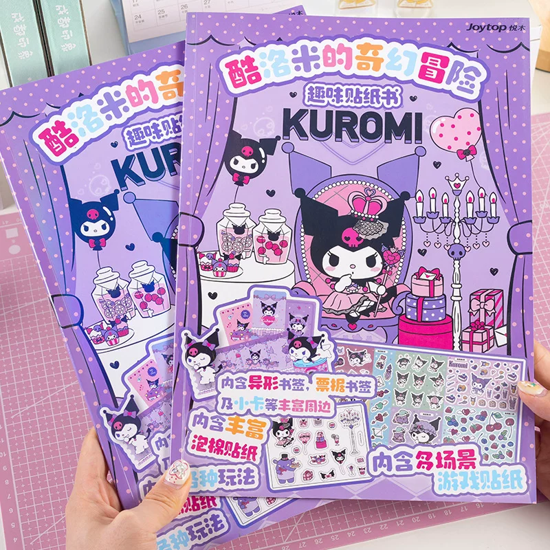 Книжка-стикер с серией Etsuki Sanrio Kurome Fantasy Adventure Fun, милые наклейки, тихая книга, игра-стикер