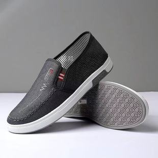 A generation of new men's student shoes a pedal Denim canvas old Beijing cloth shoes fashion casual loafers