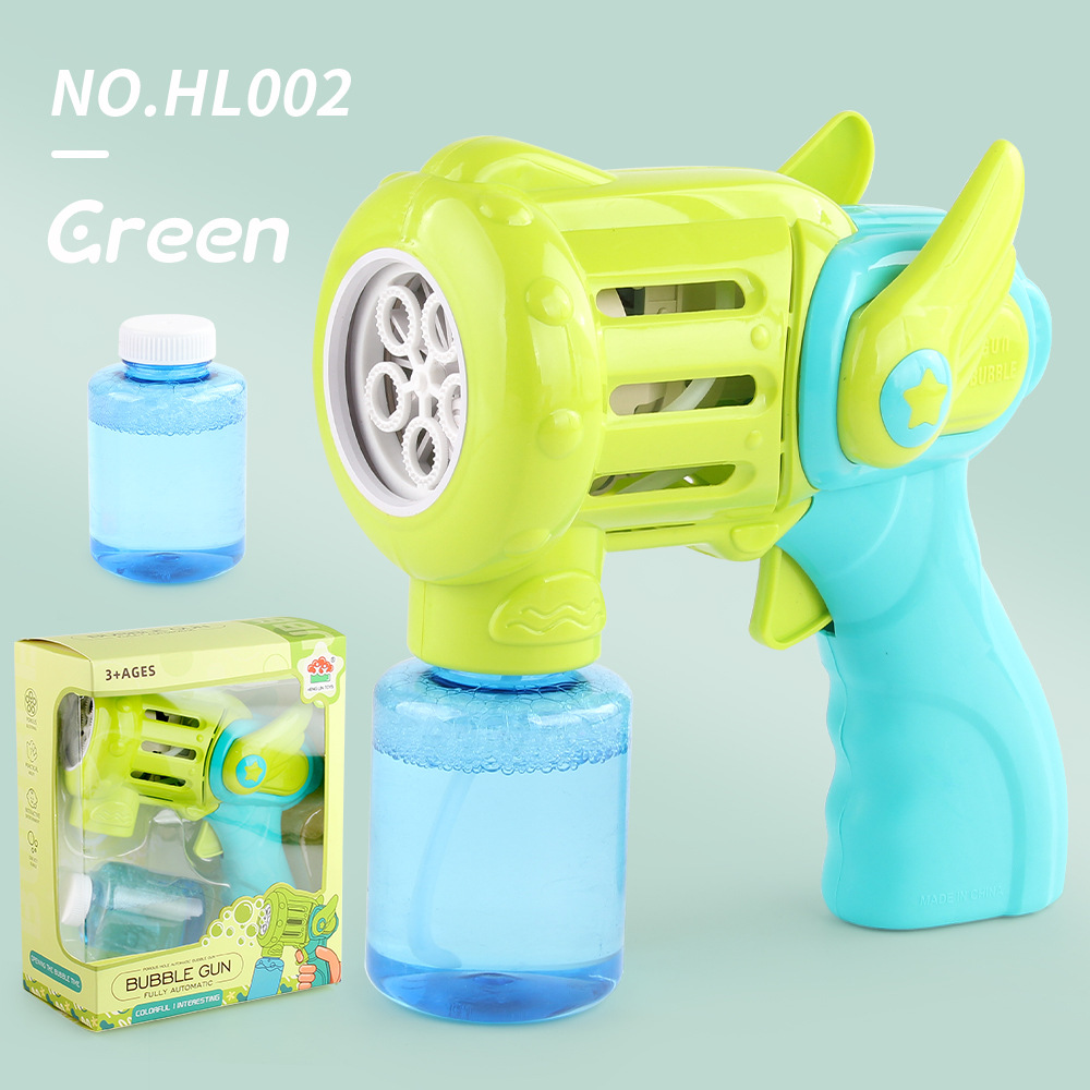 Verano nueva pistola de burbujas automática de cinco agujeros de mano juguete de ocio para niños pistola de burbujas eléctrica fábrica al por mayor