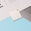 Square accessory stainless steel, pendant engraved, mirror effect