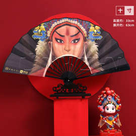工厂制作中国风绢布扇子 8寸10寸绢布中式男扇广告折扇批发