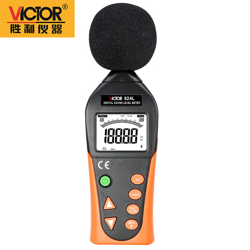 VICTOR/胜利蓝牙款噪音计声级计分贝仪噪音仪噪音仪VC824L