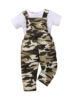 Summer camouflage overall, set, European style, with short sleeve