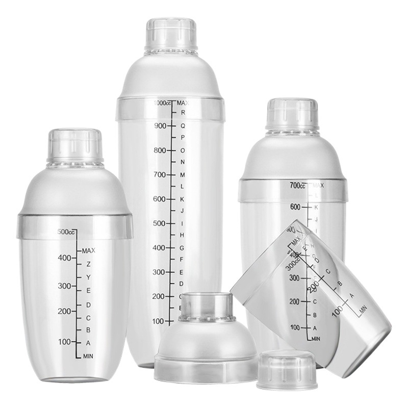 Hengzhi with scale PC resin sheake pot bar stainless steel wine Shaker milk tea shop utensils sheake Cup