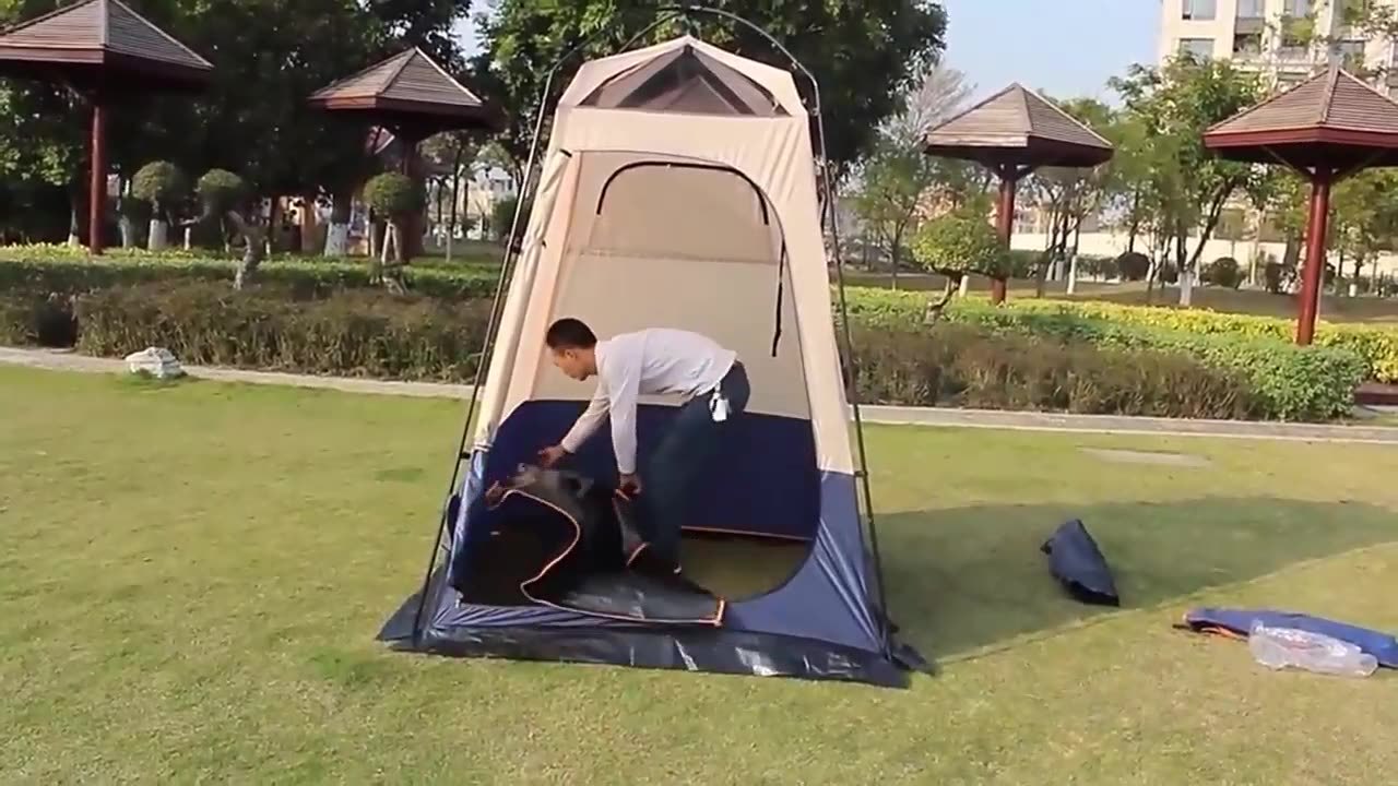 Outdoor Camping Tent, Bathing Tent, Fishing Sun Protection Car Dressing Portable Quick-Open Outdoor Toilet Tent
