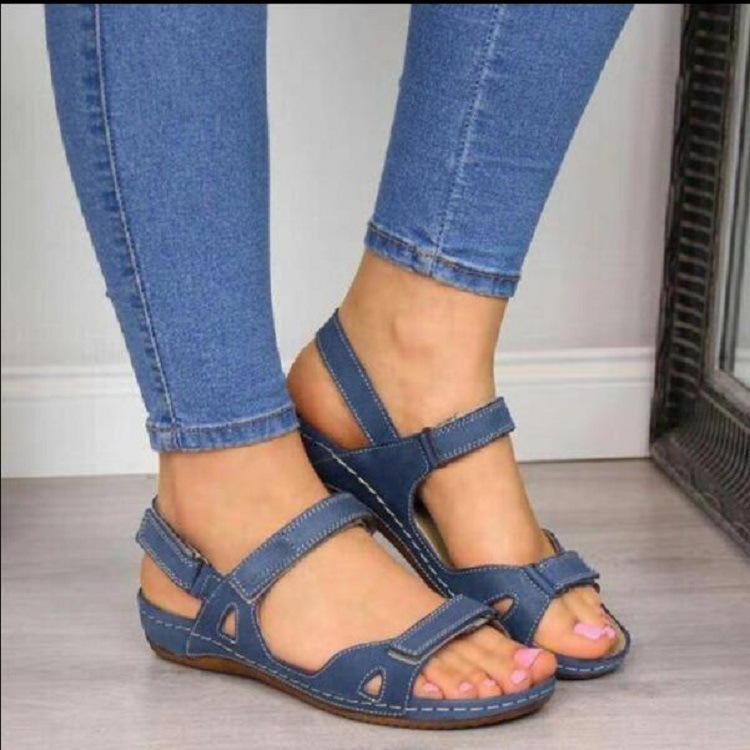 fashionable breathable comfortable casual sandals flat wedge heel…