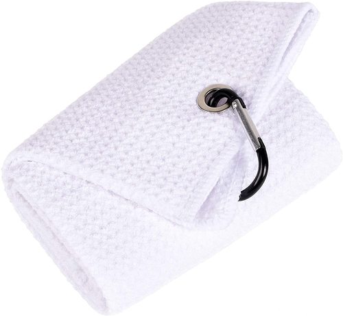 Pineapple Pattern Golf Towel Super Fine Fiber Waffle Yoga Towel Mountaineering Hook Sports Sweat Towel