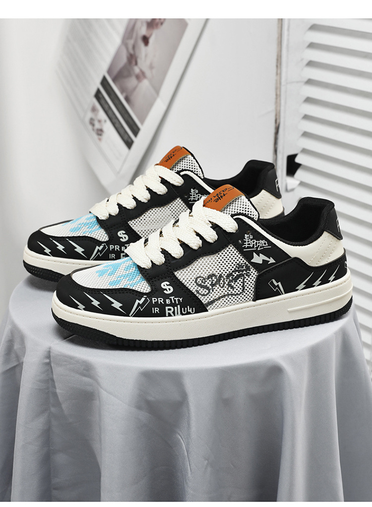 Atmungsaktive Mesh-Markenschuhe für Herren im Sommer, hochwertige und vielseitige Freizeitschuhe für Jugendsportarten, die die Körpergröße erhöhen, weiße Trendschuhe_voghion.com