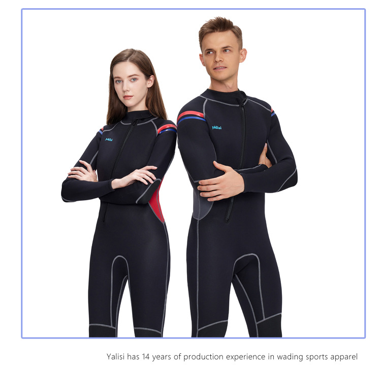 New 3mm Men One-piece Warm Long Sleeve Cold-proof Surfing Snorkeling Winter Swimsuit Diving Suit Women_voghion.com