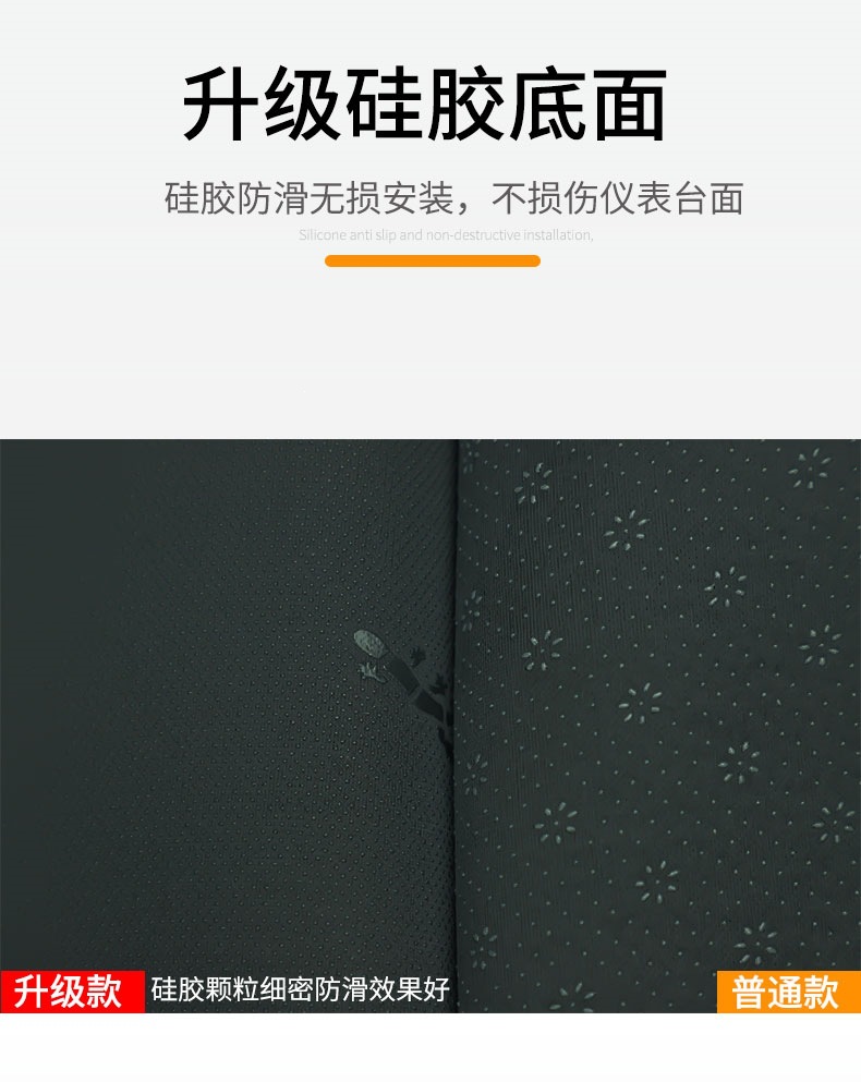 Suitable for use as a sun protection mat on the car dashboard, a light-blocking mat for the center console during work, and a front sunshade mat