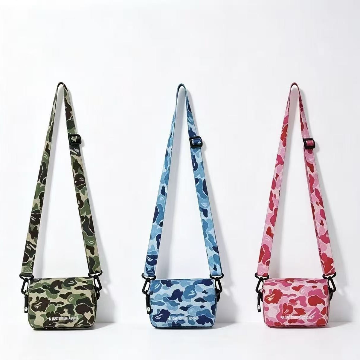New BAPE Ape Head Limited Edition Camouflage Crossbody Bag for Coins and Small Items, Shoulder Bag, Card Holder, Makeup Bag