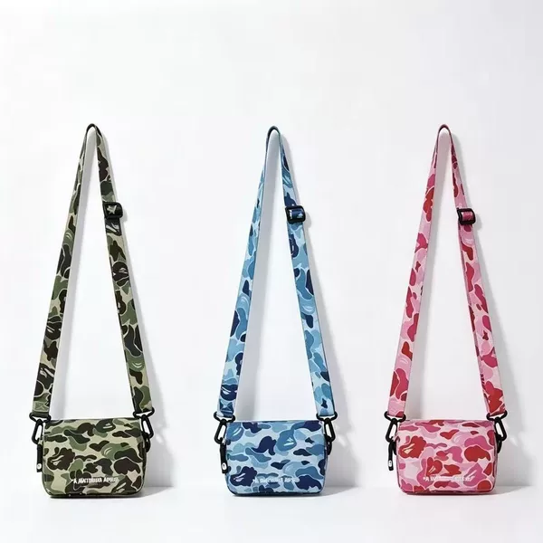 New BAPE Ape Head Limited Edition Camouflage Crossbody Bag for Coins and Small Items, Shoulder Bag, Card Holder, Makeup Bag