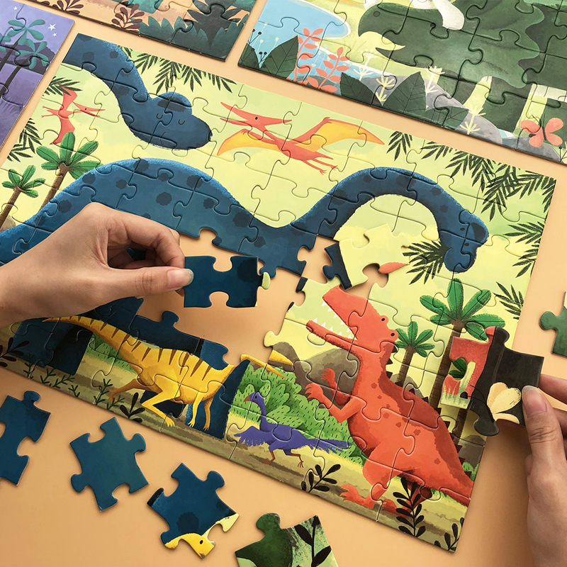 Children's Dinosaur Advanced Puzzle 3 to 6 Years Old Baby Milu Puzzle Toy Set Box New Puzzle Azo Puzzle Children's Dinosaur Advanced Puzzle 3 to 6 Years Old Baby Milu Puzzle Toy Set Box New Puzzle Azo Puzzle