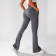 TK Amazon Hot Sale High Waist Hip Pocket Pants Casual Sports Flared Pants Slim Fit Outdoor Fitness Yoga Pants Women