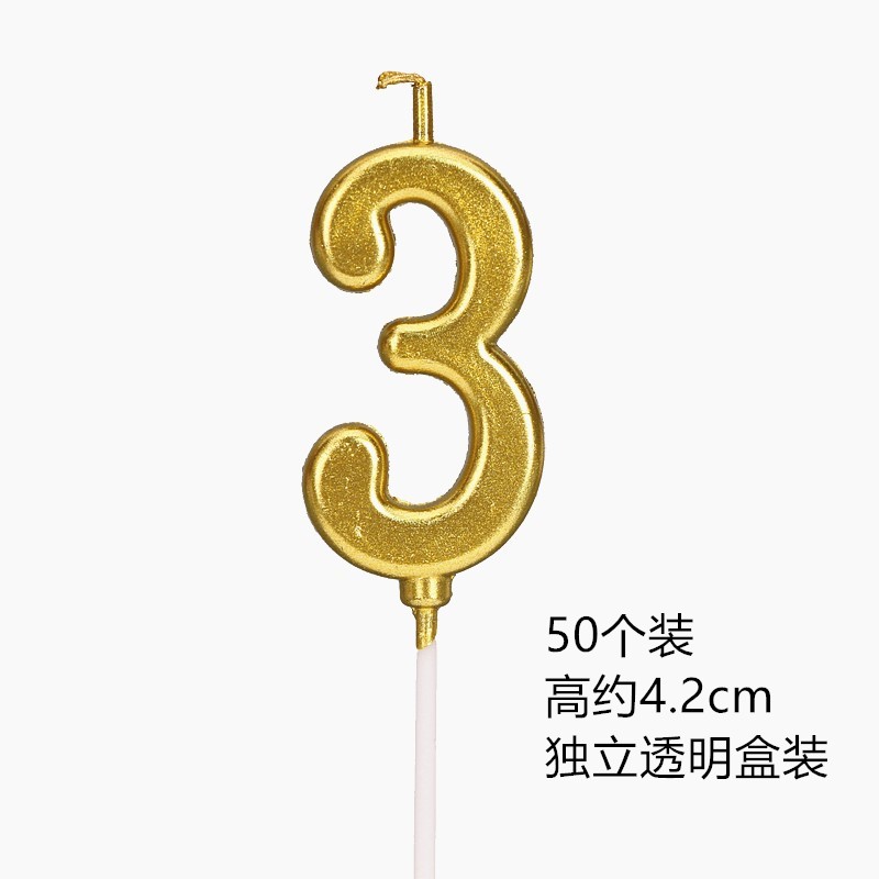 50 velas de cumpleaños digitales de color aniversario de oro caja creativa para niños decoración de pastel velas pequeñas