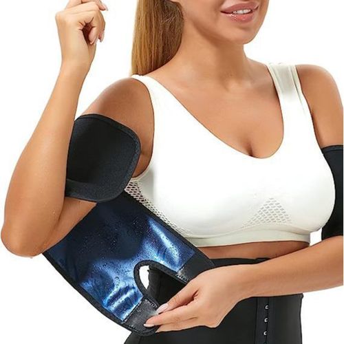 Man and Woman Arm Shaping Sauna Band Exercise Trainer