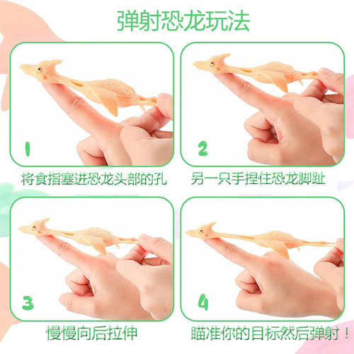 Creative finger slingshot dinosaur decompression toy slingshot target dinosaur cheering trick vent sticky wall toy