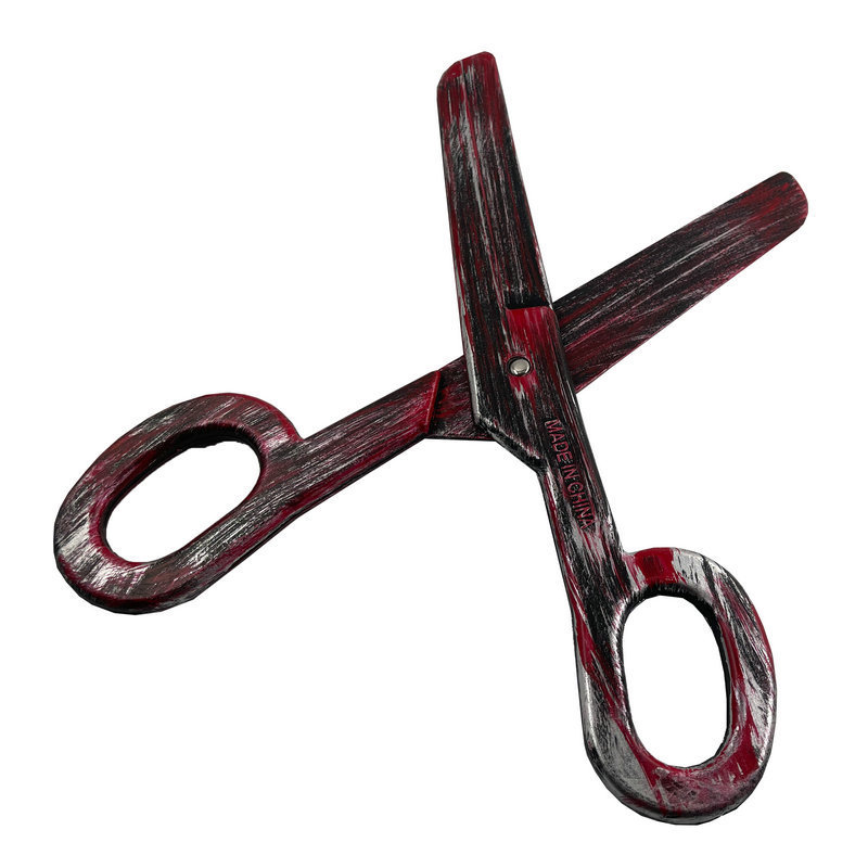 Plastic props for dance party performance oversized plastic scissors props film and television shooting holiday decoration set knife