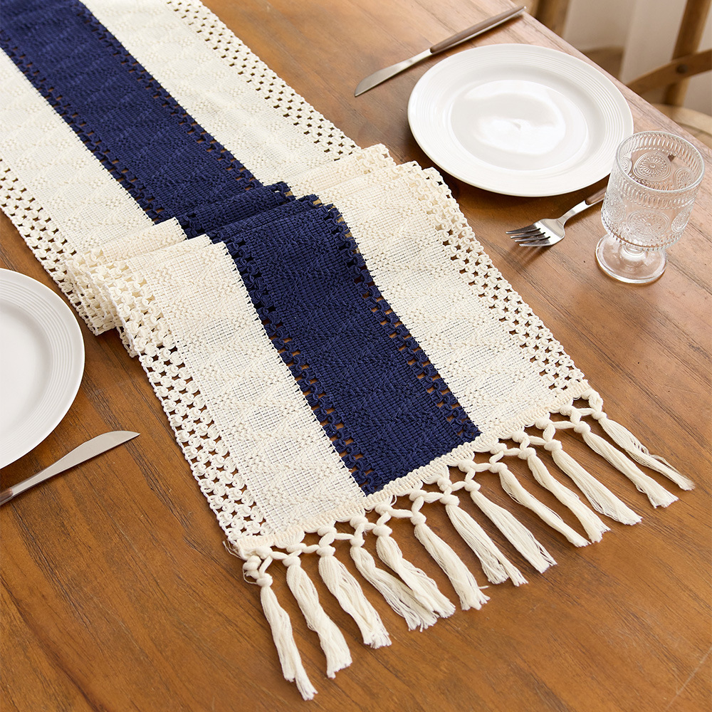 Tabla de lepra de algodón Bandera de soda Nudo pequeño fresco Salvia verde Fiesta decoración de mesa de té almohadilla de mesa