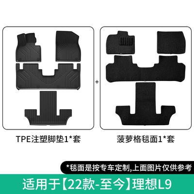 Mats, Special Car Floor Mats, Modelə uyğun ayaqaltı - 22-models-of-ideal-l9-injection-molded-double-layer-floor-mats-pineapple-grid-carpet-surface