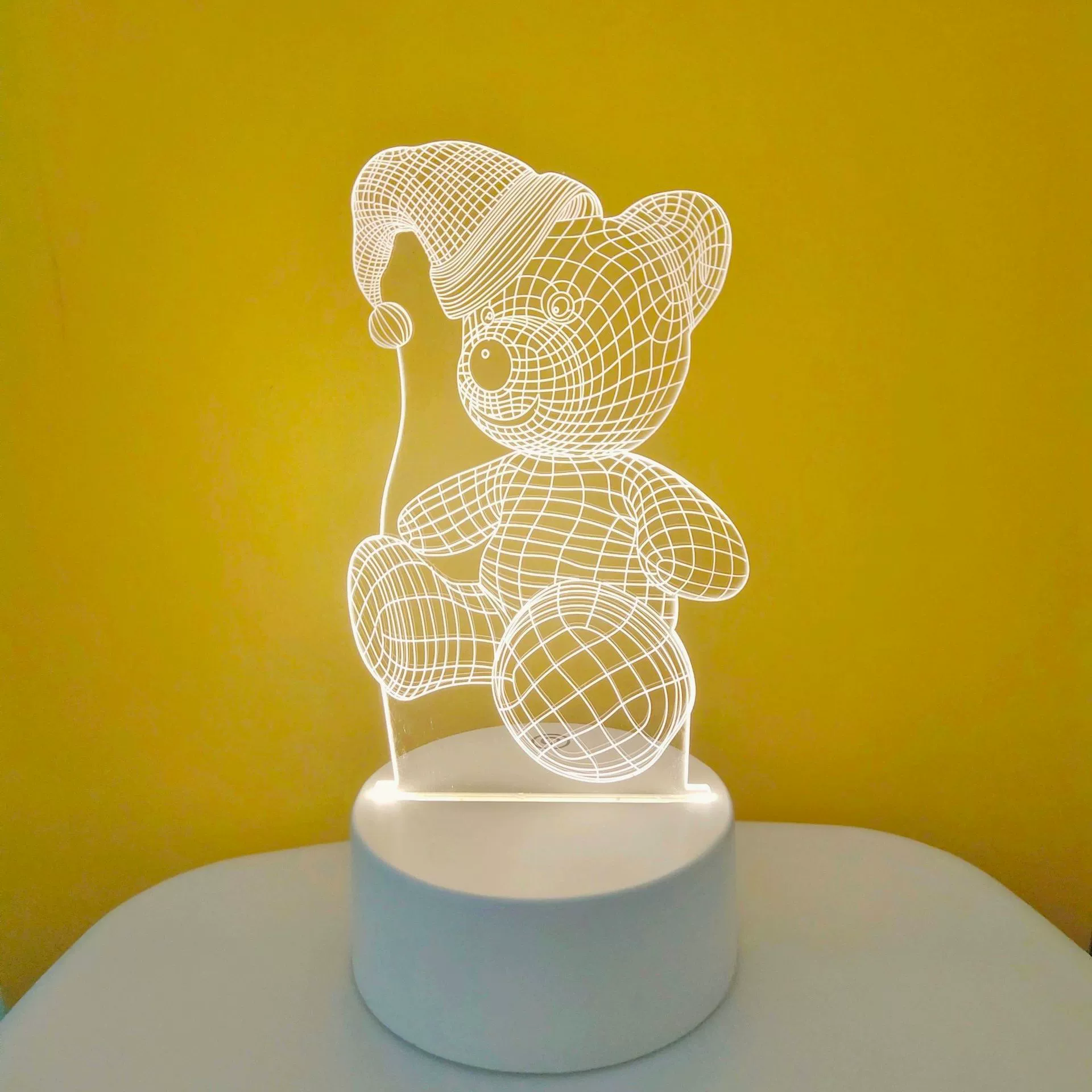 3D night lamp (yayli) little night lantern, 4w usb, acrylic panel + abs base, customizable patterns