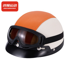Foreign trade new hard hat cycling helmet gray men and women season warm half helmet four seasons universal protective detachable scarf