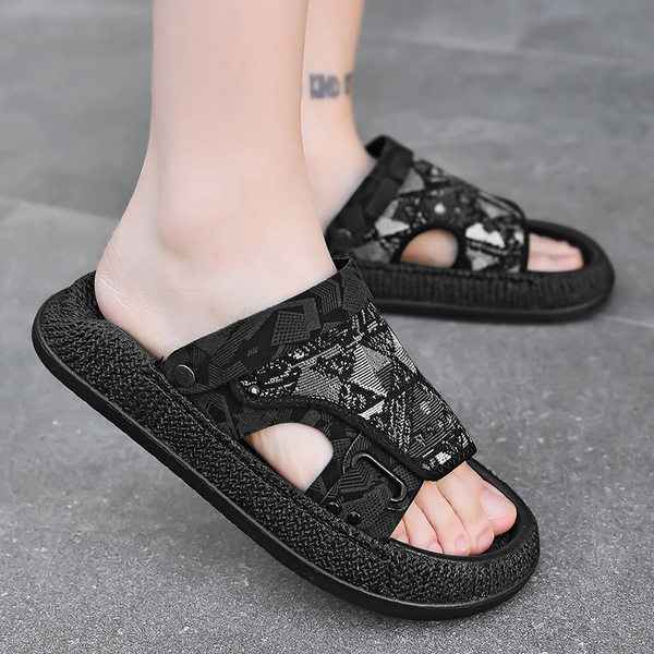 Dép sandal nam cỡ lớn hở ngón chống trượt kiểu Birkenstock đi biển — 8032 màu đen, 8032 xanh lá cây, 8032m màu