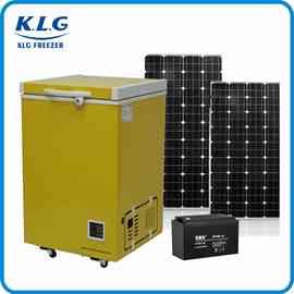 太阳能冰柜 108L直流冰柜 太阳能冰柜冷柜 12V 24V冰柜