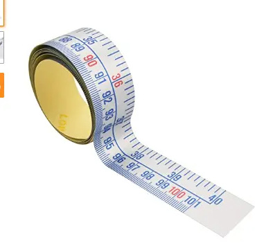 Wentai cinta en stock al por mayor de plata autoadhesivo pasta regla palo tabla regla adhesivo regla escala