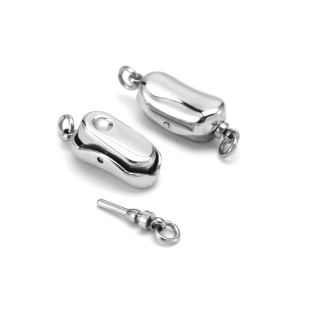 Factory Ready Stock Stainless Steel Buckle Titanium Steel Pearl Necklace Buckle Ingot Buckle Buckle DIY Jewelry Accessories Wholesale