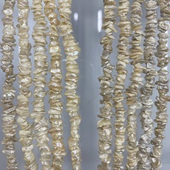 巴洛克不規則花瓣 約8mm疊打銀灰藍色再生珍珠 飾品配件淡水珍珠