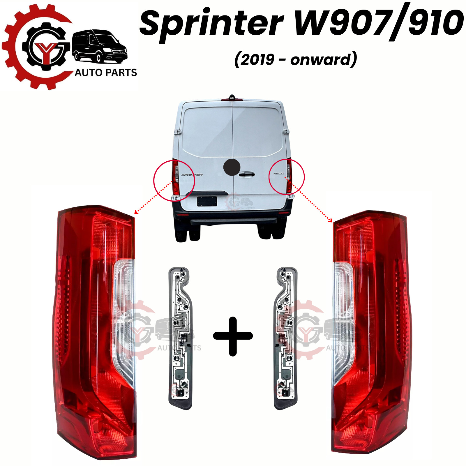 Supports Cross-Border Sourcing from Manufacturers for Mercedes-Benz Sprinter/Sprinter 907/910 Tail Lights and Turn Signals