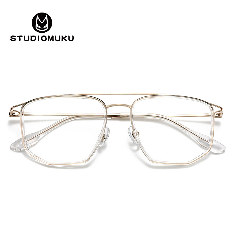 Gafas de madera STUDIOMUKU Estructura exquisita y montura de gafas de doble viga
