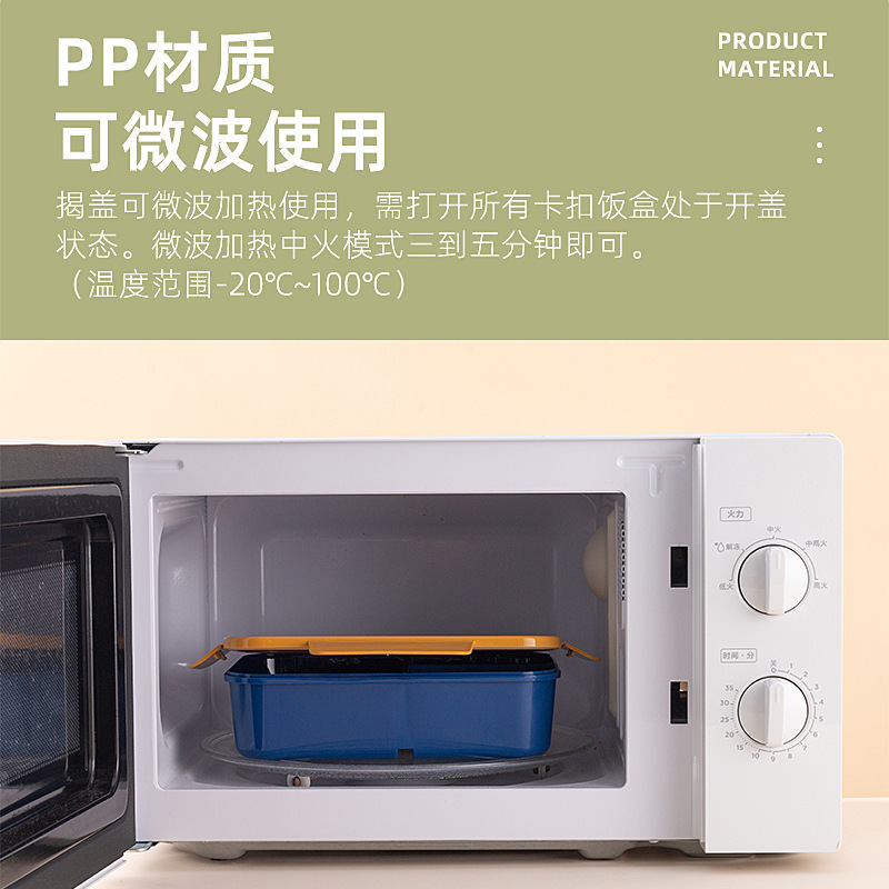 Caja de almuerzo de plástico creativo de dibujos animados puede calentarse por microondas, caja de almuerzo portátil, taza de agua, regalo