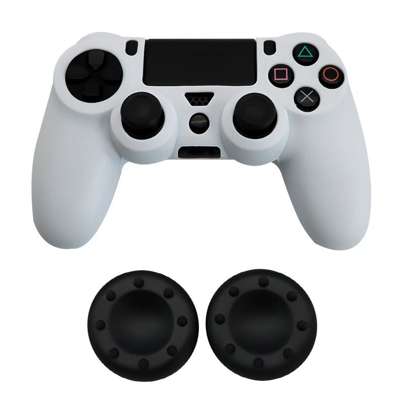 Защитный силиконовый чехол для геймпада PS4 Slim/Pro с двумя 8-точечными колпачками