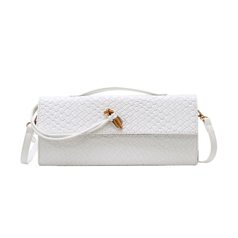 Bolso de alta calidad con textura 2025 verano nuevo bolso femenino bolso de hombro tejido retro bolso de mensajero de gran capacidad de moda