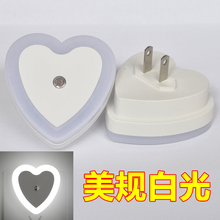 跨境爱心英规光控感应led夜灯 亚马逊热销创意简约氛围灯工厂直供|undefined
