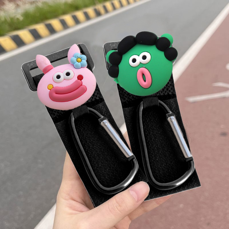 Cerradura de gancho de coche eléctrico frontal universal sin perforaciones lindo divertido de dibujos animados multifunción bicicleta bolso pesado